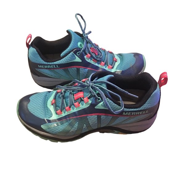 Merrell Shoes - Merrell Siren Edge 3 Polar Wave Blue Vibram Hiking Shoes Size 10